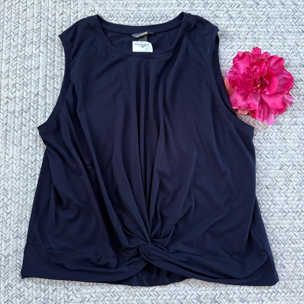 Eddie Bauer Navy Twist Front Active Tank